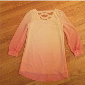 Peach lined dress